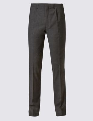 Pleat Front Trouser With Side Seam Detail